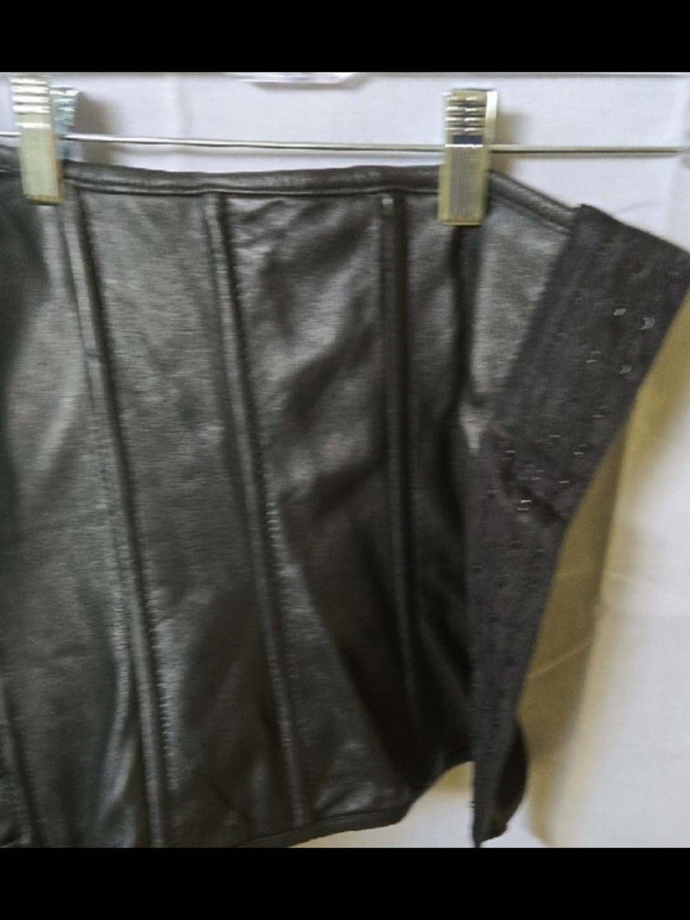 Rare Milwaukee Leather Rapture Black Lace-Up Leather Corset Top XL - Picture 11 of 12
